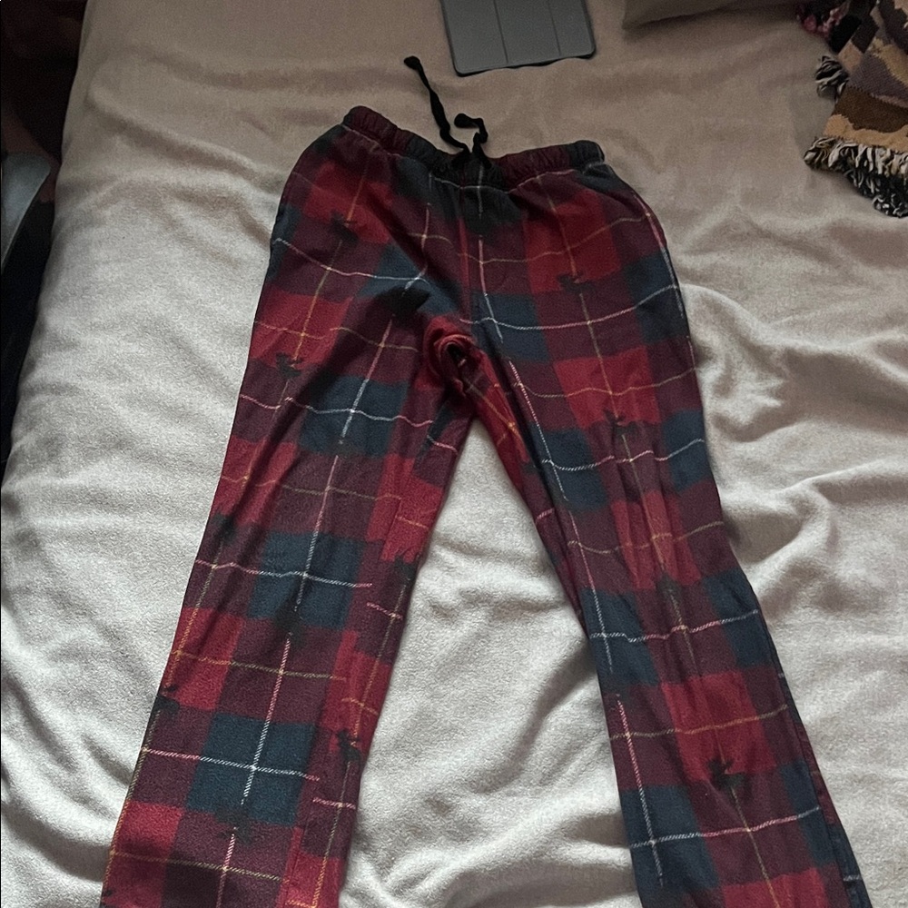 Urban Planet Red and Black Plaid Men's Pants